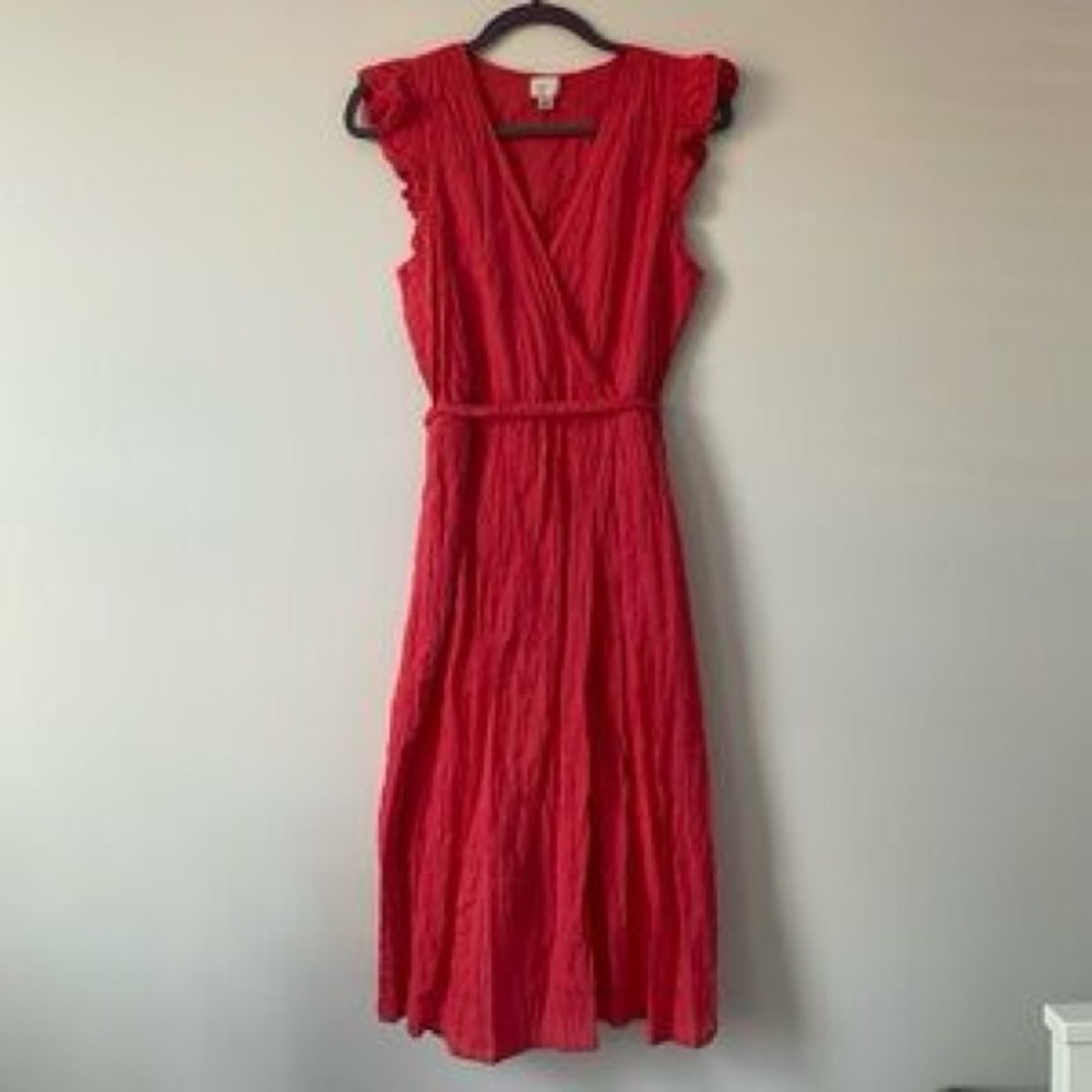 Coral Summer A-line Dress